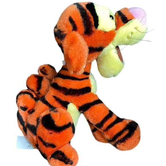 Disney Winnie the Pooh Tigger Plush Stuffed Animal Tiger Curly Tail Sitting Toy - Picture 2 of 9